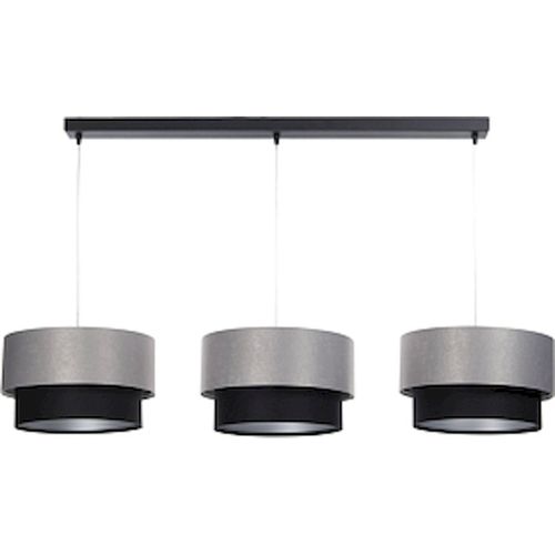 Suspension Élégante Duo Textile Noir Et Gris Réglable Design