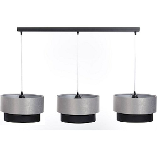 Suspension Élégante Duo Textile Noir Et Gris Réglable Design