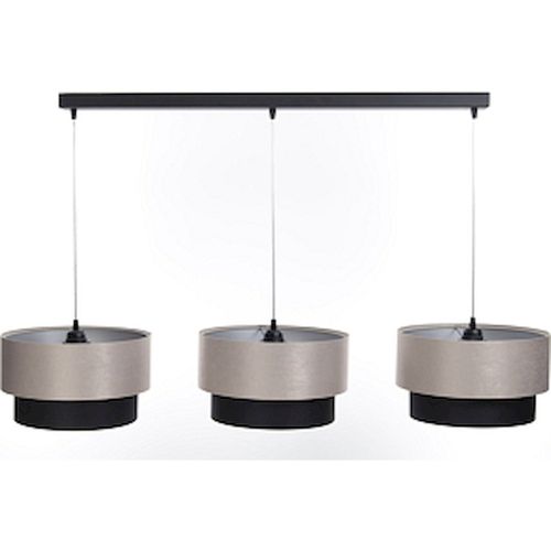 Suspension Design Satin Noir Et Beige Ajustable Élégance Moderne