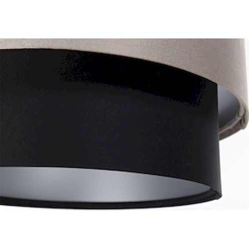 Suspension Design Satin Noir Et Beige Ajustable Élégance Moderne