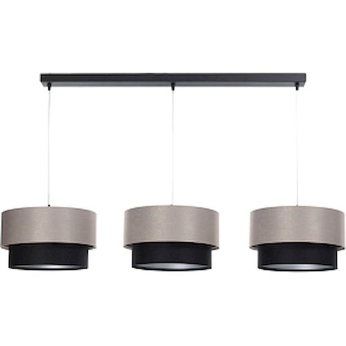 Suspension Design Satin Noir Et Beige Ajustable Élégance Moderne