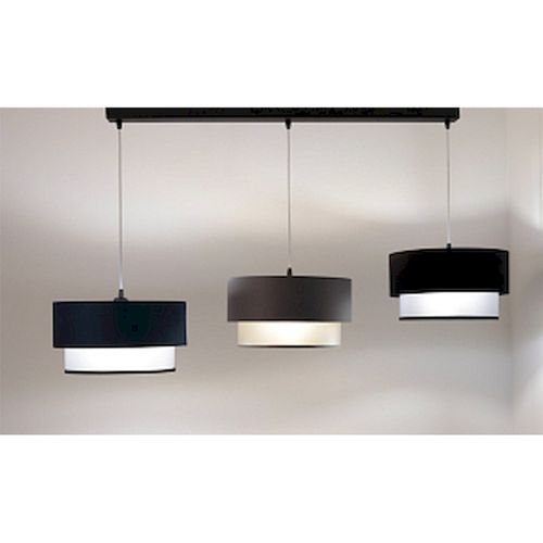 Suspension Élégante Satin Noir Intérieur Argenté Lumière Raffinée