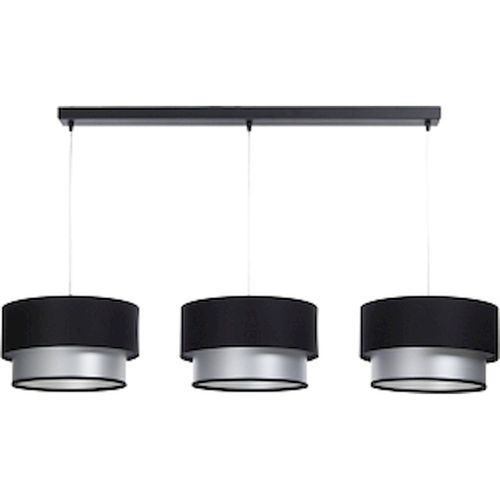 Suspension Élégante Satin Noir Intérieur Argenté Lumière Raffinée