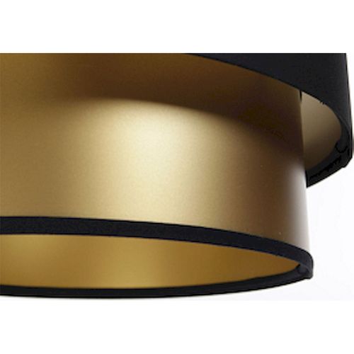 Suspension Élégante Noire Et Or Intérieur Doré Effet Lumineux