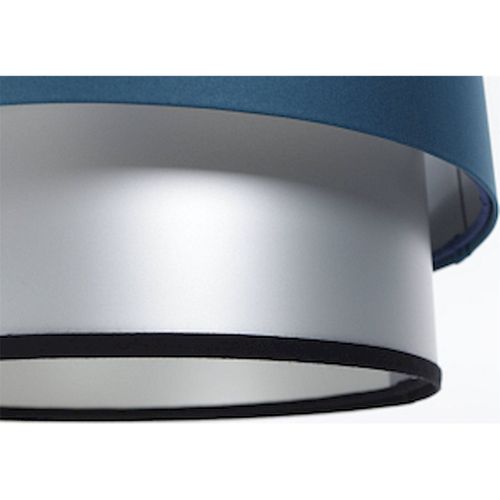 Suspension Élégante Bleu Nuit Intérieur Argent Effet Lumineux