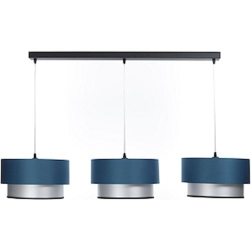 Suspension Élégante Bleu Nuit Intérieur Argent Effet Lumineux