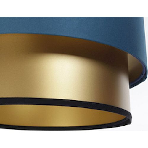 Suspension Élégante Bleu Marine Intérieur Doré Ajustable