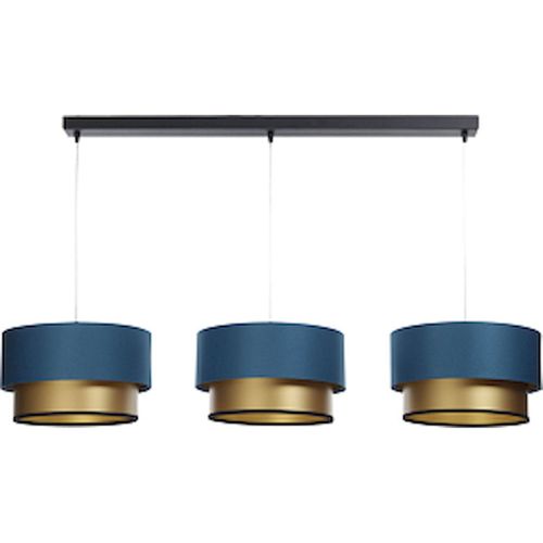 Suspension Élégante Bleu Marine Intérieur Doré Ajustable