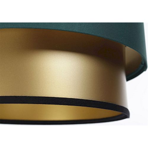 Suspension Satin Vert Bouteille Intérieur Doré Effet Lumineux