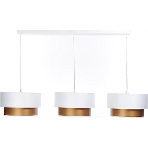 Suspension Design Satin Blanc Et Cuivre Ambiance Élégante