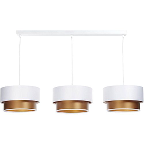 Suspension Design Satin Blanc Et Cuivre Ambiance Élégante