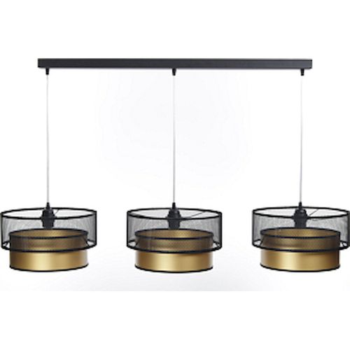 Suspension Élégante Noire Effet Doré Intérieur Design Contemporain