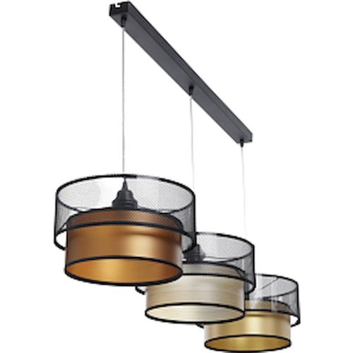 Suspension Élégante Lumière Cuivre Effet Satiné Et Filet Noir