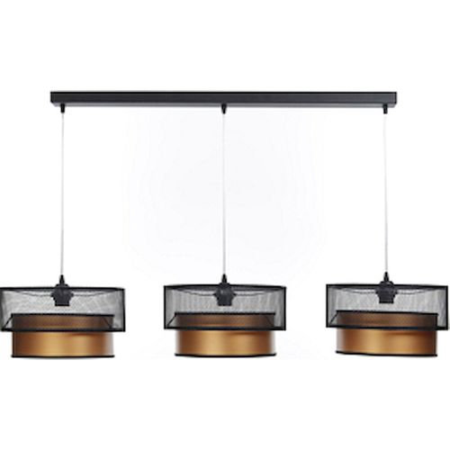 Suspension Élégante Lumière Cuivre Effet Satiné Et Filet Noir