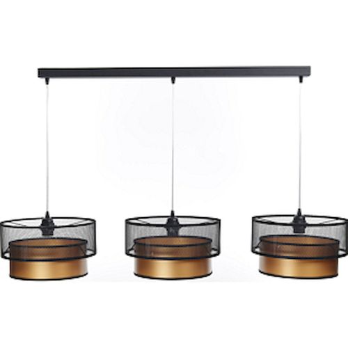 Suspension Élégante Lumière Cuivre Effet Satiné Et Filet Noir