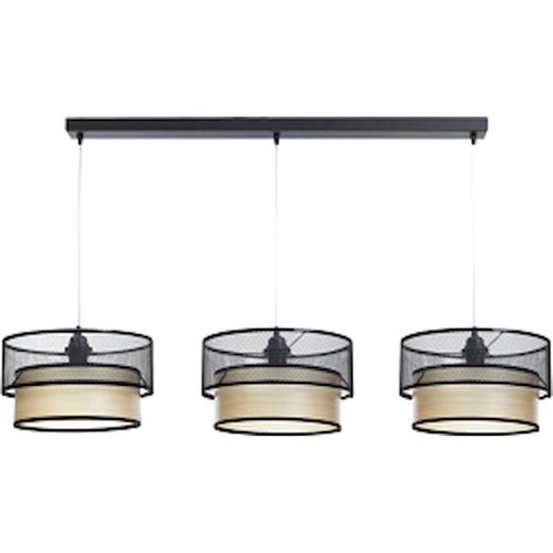 Suspension Élégante Effet Bois Lumière LED Design Ajustable