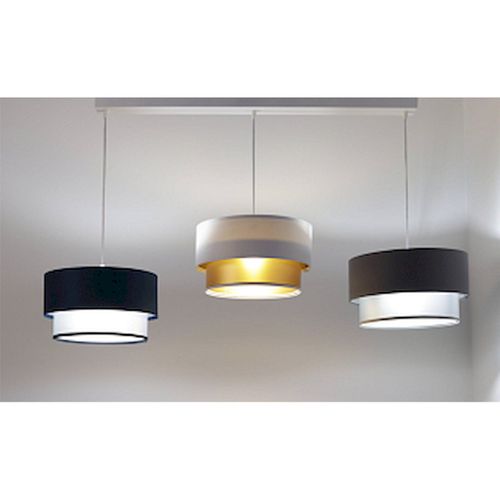 Suspension Élégante Effet Satiné Gris Et Argent Pour Salon Moderne