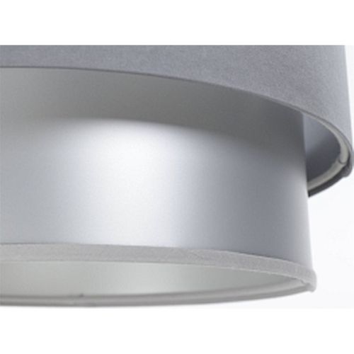 Suspension Élégante Effet Satiné Gris Et Argent Pour Salon Moderne