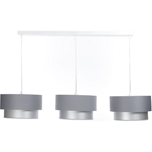 Suspension Élégante Effet Satiné Gris Et Argent Pour Salon Moderne