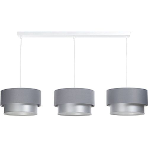 Suspension Élégante Effet Satiné Gris Et Argent Pour Salon Moderne