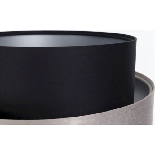 Lampe à Poser Satin Noir Et Crème Élégance Design Moderne