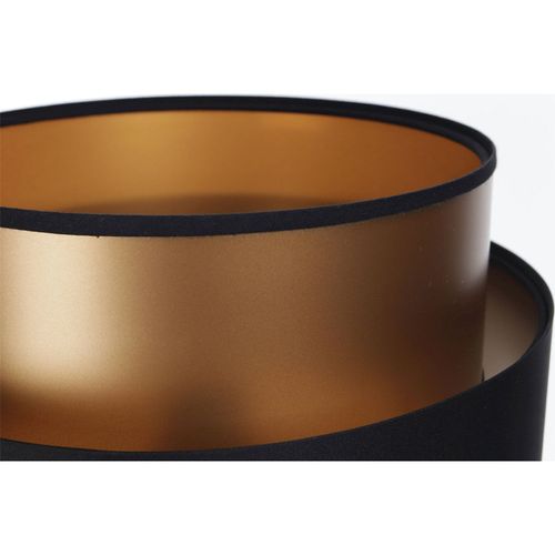 Lampe à Poser Élégante Effet Cuivre Noir Satin Intérieur Brillant