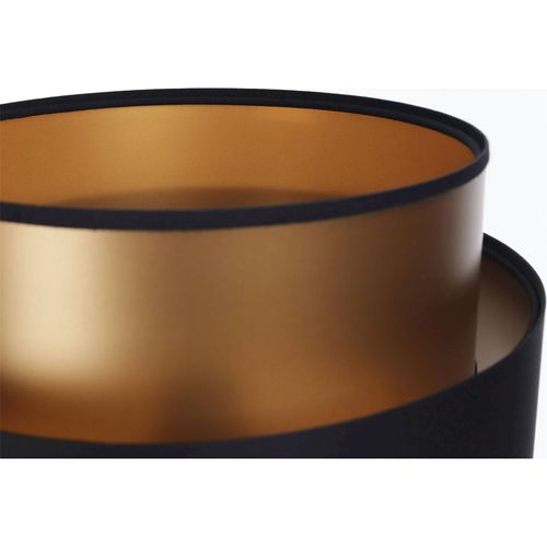 Lampe à Poser Élégante Effet Cuivre Noir Satin Intérieur Brillant