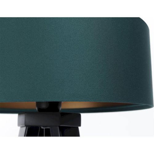 Lampe à Poser Design Vert Bouteille Effet Cuivré Élégant