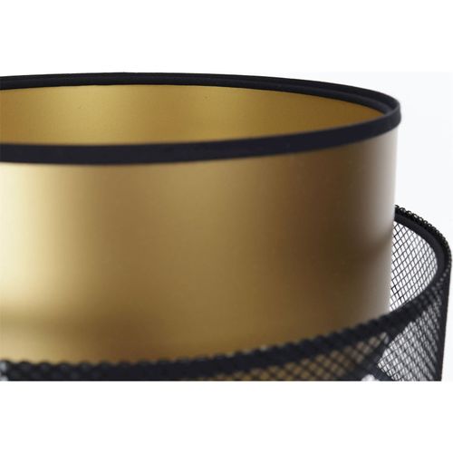 Lampe à Poser Élégante Effet Maille Noire Intérieur Doré