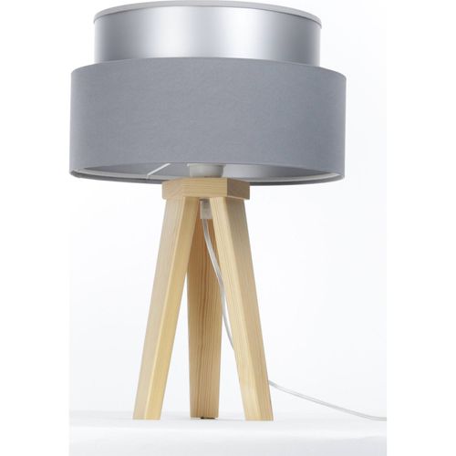 Lampe à Poser Design Satin Gris Effet Lumineux Élégant