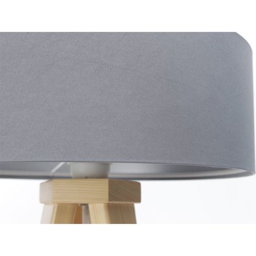 Lampe à Poser Design Satin Gris Effet Lumineux Élégant
