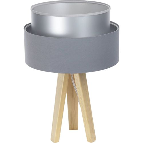 Lampe à Poser Design Satin Gris Effet Lumineux Élégant