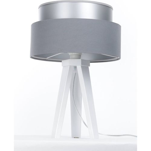Lampe à Poser Design Satin Gris Effet Lumineux Élégant