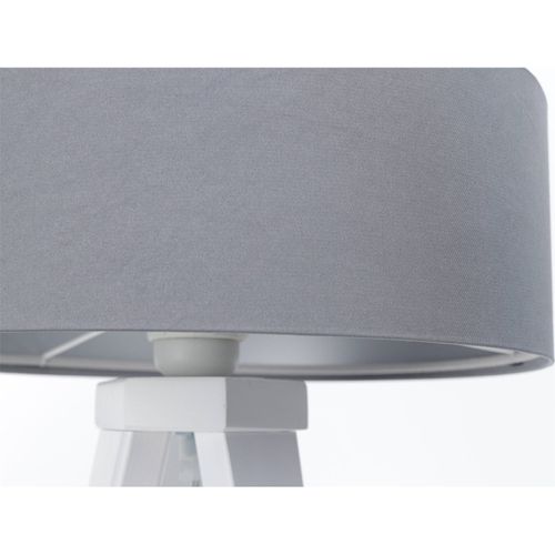 Lampe à Poser Design Satin Gris Effet Lumineux Élégant