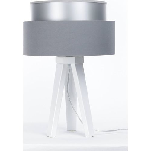 Lampe à Poser Design Satin Gris Effet Lumineux Élégant