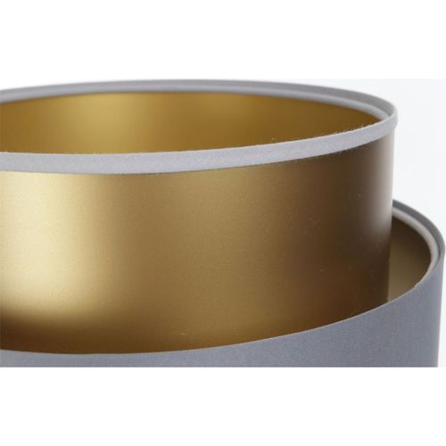 Lampe à Poser Élégante Effet Satiné Gris Et Or Intérieur Lumineux