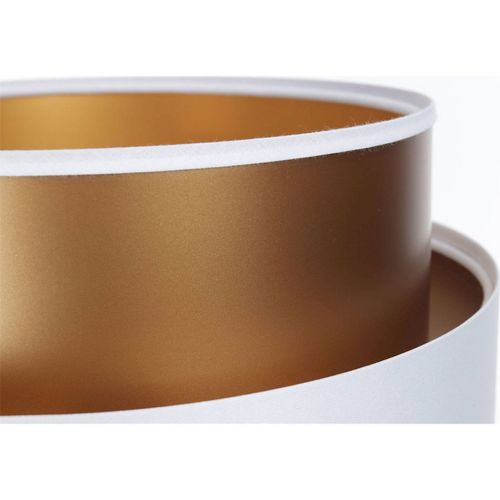 Lampe à Poser Design Blanc Satiné Effet Cuivre Intérieur Lumineux