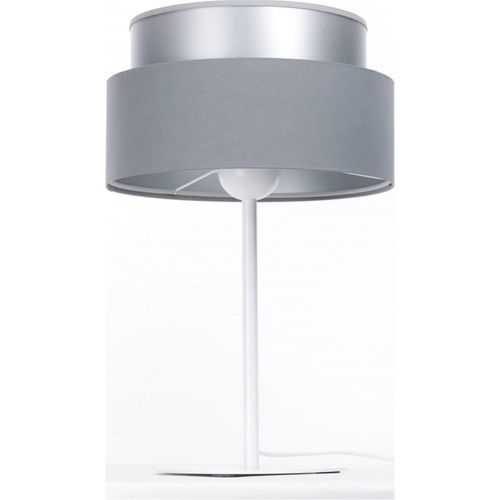 Lampe à Poser Design Satinée Effet Lumineux Gris Argenté