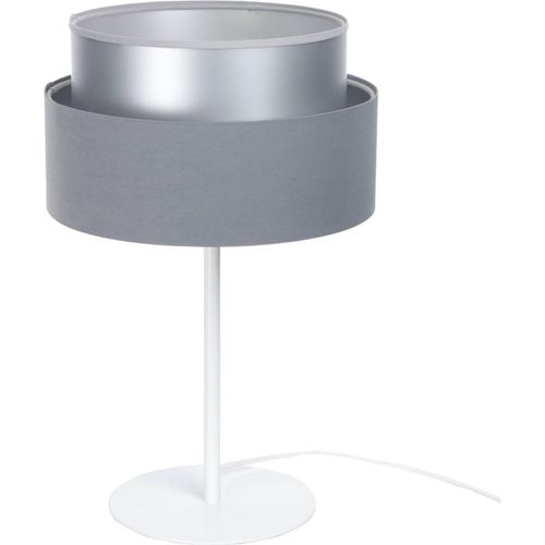 Lampe à Poser Design Satinée Effet Lumineux Gris Argenté
