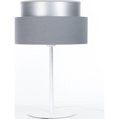 Lampe à Poser Design Satinée Effet Lumineux Gris Argenté