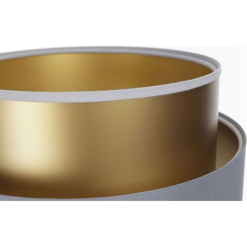 Lampe à Poser Élégante Effet Satin Gris Et Or Ambiance Chaleureuse