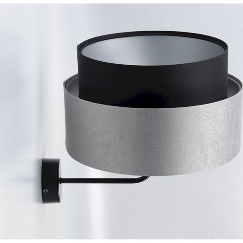 Applique Murale Satinée Noire Et Grise Élégance Moderne