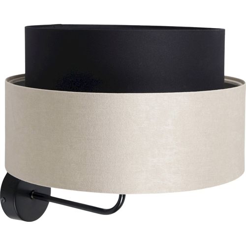 Applique Murale Satinée Noire Et Beige Design Élégant LED E27