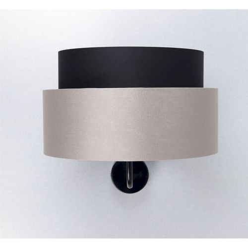 Applique Murale Textile Noir Satin Et Crème Design Élégant