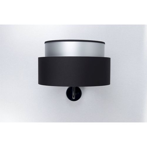 Applique Murale Satin Noir Et Argent Effet Lumineux Élégant