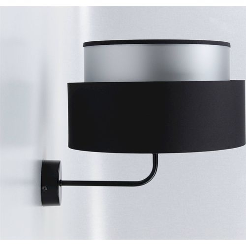 Applique Murale Satin Noir Et Argent Effet Lumineux Élégant