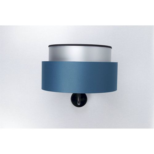 Applique Murale Élégante Bleu Nuit Effet Lumineux Argent Satiné