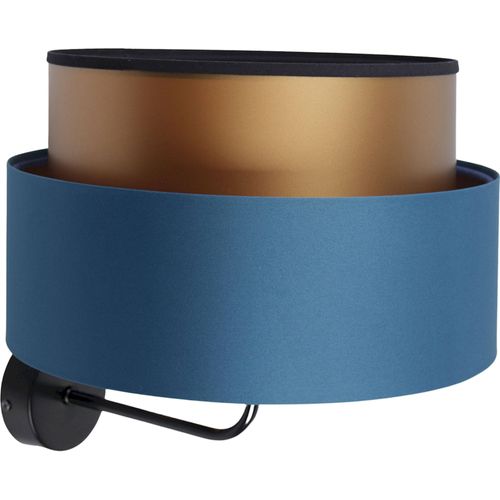 Applique Murale Élégante Bleu Nuit Effet Cuivre Lumineux