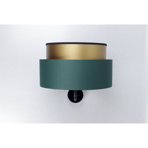 Applique Élégante Vert Bouteille Effet Lumineux Doré Satin