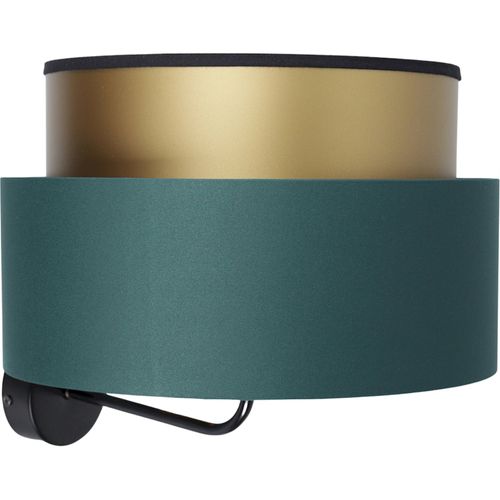 Applique Élégante Vert Bouteille Effet Lumineux Doré Satin